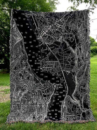 7x5-ft woven map of Cold Spring, NY
