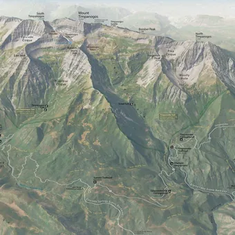 Tom Patterson’s map of Mount Timpanogos, Utah