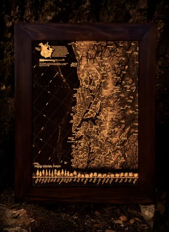 12x18" map of the Tongass National Forest